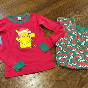 Hanna Andersson Pokémon Holiday Christmas Pikachu Pajama Set